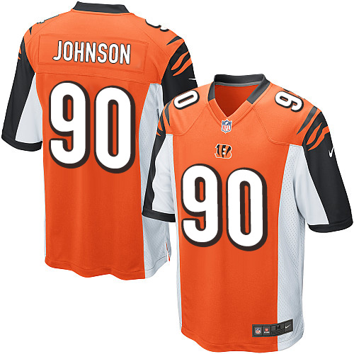 Men's Game Michael Johnson Nike Jersey Orange Alternate - #90 NFL Cincinnati Bengals